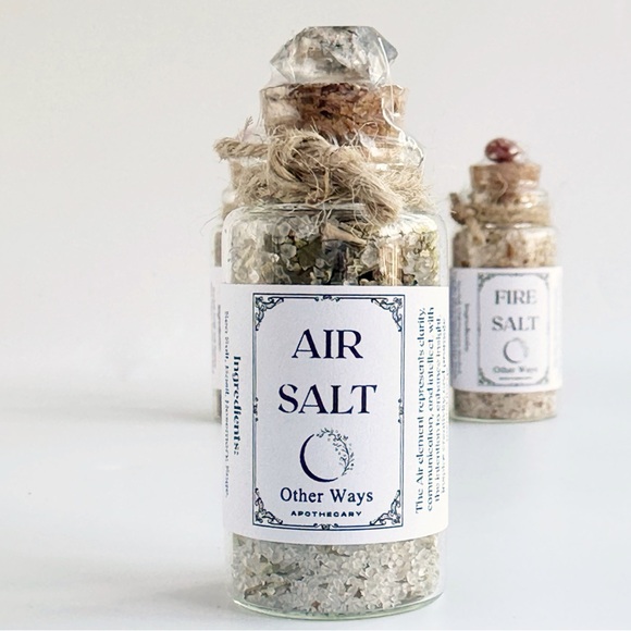 Set of 4 Ritual Elemental Salts - 25 mL Bottles with Crystals - Picture 2 of 5